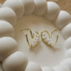Pearl Heart Huggy Earrings